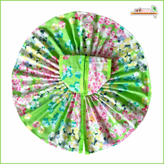 Holi Special Cotton Floral Print Light Green (Multicolor) Laddu Gopal Poshak