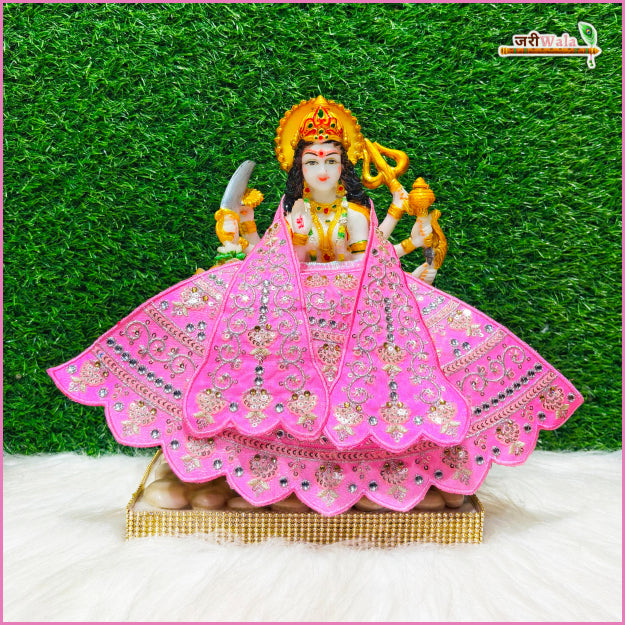 Blended Thread Sitara Stone Work Baby Pink Lehnga Patka