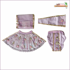 Blended Frill Net Sitara Booti Kundan Work Lavender Jugal Jodi Poshak