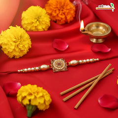 Fancy Handcrafted Antique Metal Rakhi