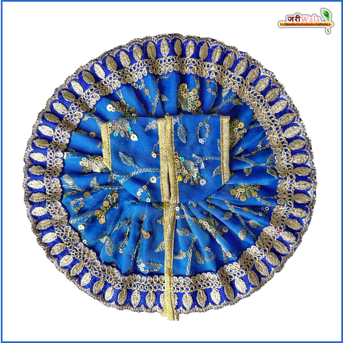 Blended Thread Sitara Work Blue Laddu Gopal Poshak