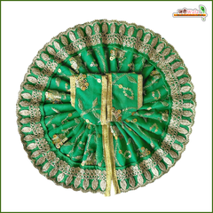 Blended Thread Sitara Work Green Laddu Gopal Poshak