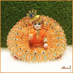 Shaneel Thread Sitara Work Orange Laddu Poshak