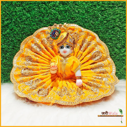 Shaneel Thread Sitara Work Yellow Laddu Poshak