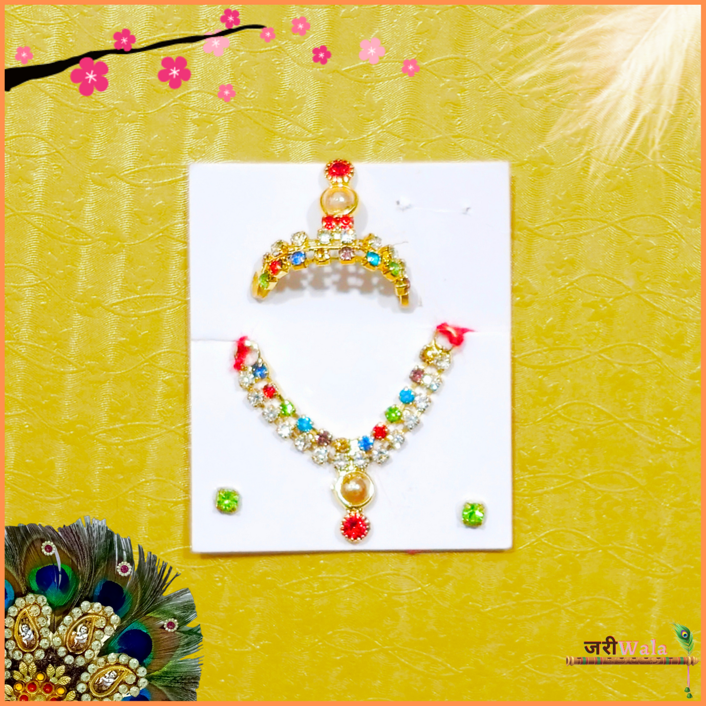 LG Multicolor Mukut Mala Set