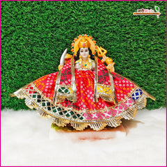 Bandhej Lace Work Magenta Lehnga Patka