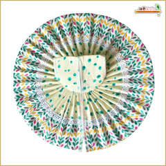Cotton Leaf Print Turquoise Green (Multicolor) Laddu Gopal Poshak