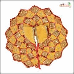 Shaneel Thread Sitara Work Yellow Laddu Gopal Poshak