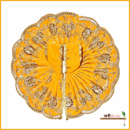 Shaneel Thread Sitara Work Yellow Laddu Poshak