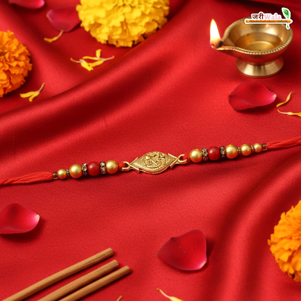 Fancy Handcrafted Antique Metal Om Rakhi