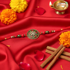 Fancy Handcrafted Antique Metal Rakhi