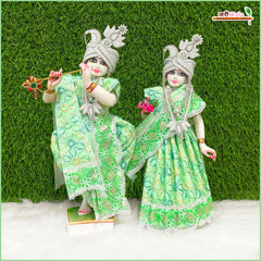 Blended Thread Sitara Lace Work Light Green Jugal Jodi Poshak