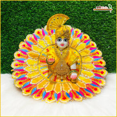Blended Thread Sitara Work Yellow Laddu Gopal Poshak