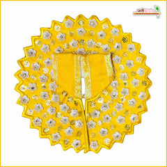 Blended Sitara Stone Work Yellow Laddu Gopal Poshak