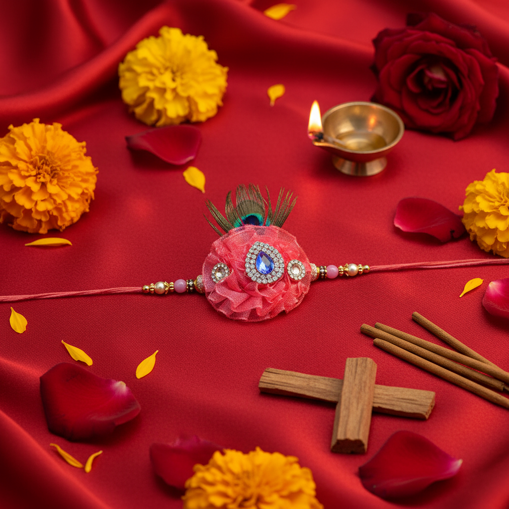 Pink Peacock Rakhi Original Style