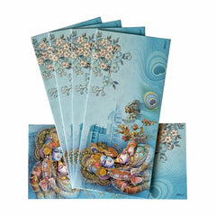 Digital Floral Radha Krishna Print Shagun Envelopes (Lifafe)