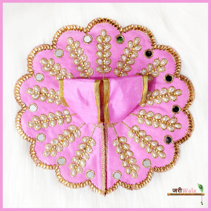 Blended Cotton Moti Work Baby Pink Poshak