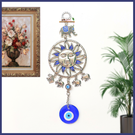 Fengshui Antique Metal Sun Evil Eye Hanging