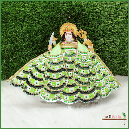 Thread Sitara Work Light Green Lehnga Patka