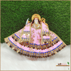 Thread Work Baby Pink Lehnga Patka - ZARIIWALAA