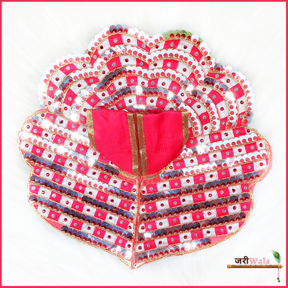 Blended Thread Sitara Work Red Poshak