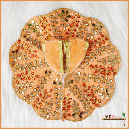 Shaneel Thread Kundan Work Peach Laddu Poshak
