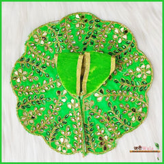 Shaneel Thread Kundan Work Green Laddu Poshak