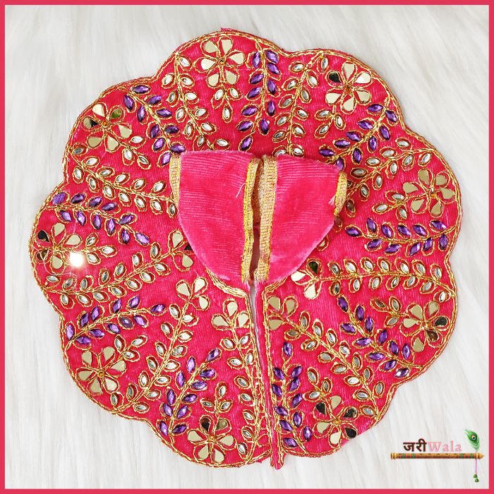 Shaneel Thread Kundan Work Red Laddu Poshak