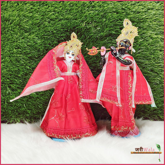 Net Thread Sitara Work Red Poshak