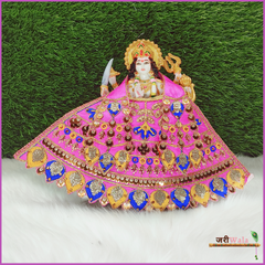 Thread Work Magenta Lehnga Patka - ZARIIWALAA