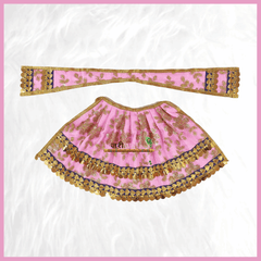 Thread Work Baby Pink Lehnga Patka - ZARIIWALAA