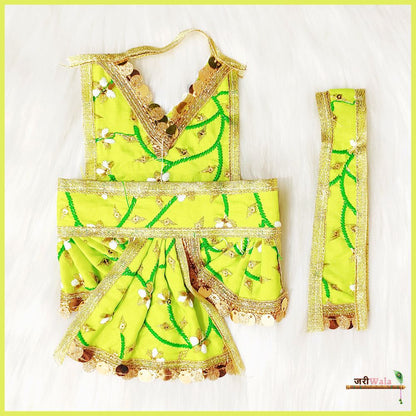 Thread Work Lite Green Hanuman Ji Poshak