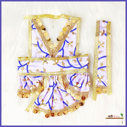 Thread Work Lite Blue Hanuman Ji Poshak