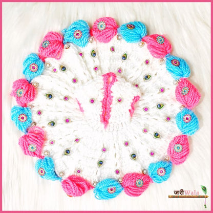 Woolen Fancy Multicolor Poshak With Cap And Stall