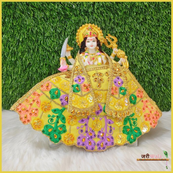 Shaneel Thread Work Yellow Lehnga Patka