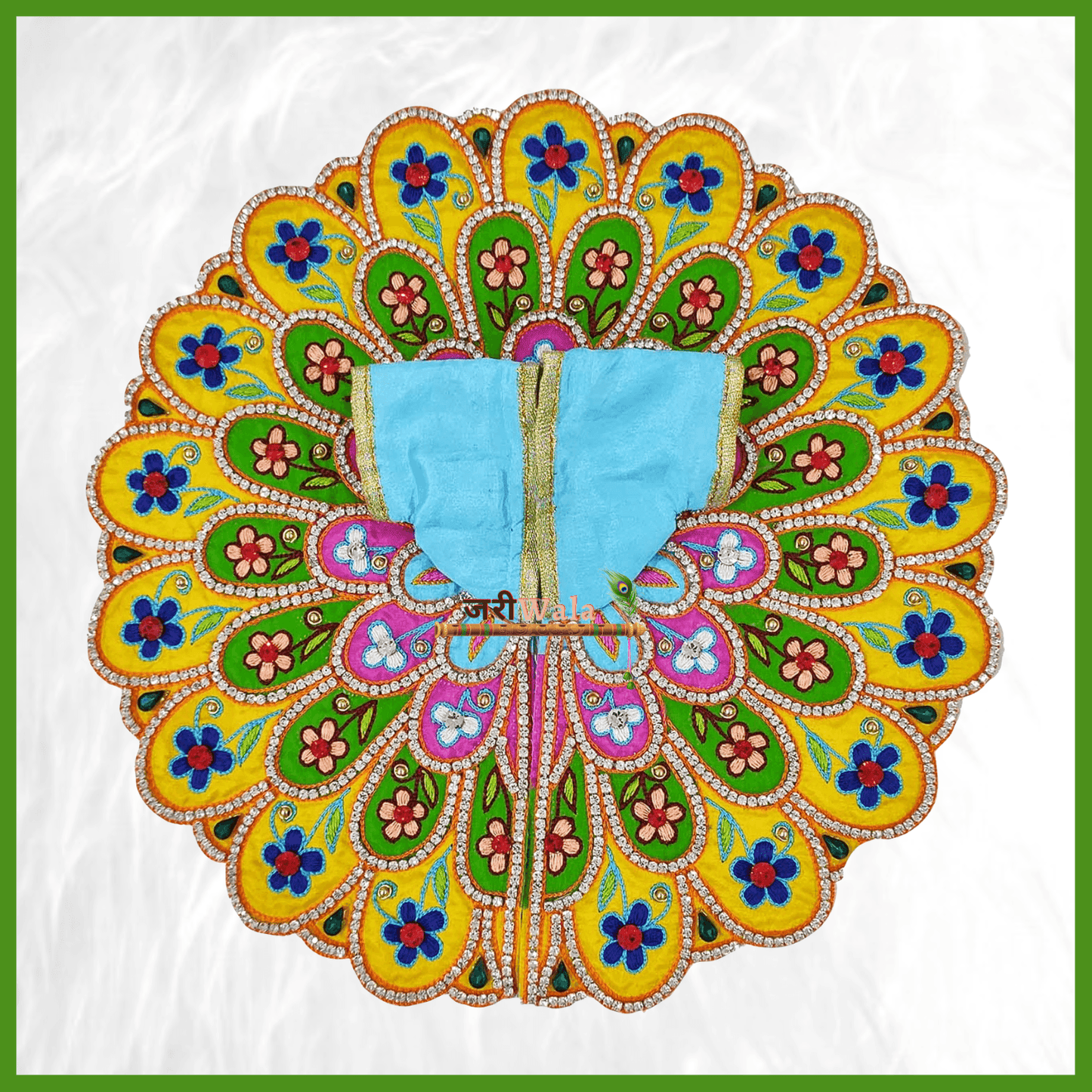 Blended Heavy Dabka Work Multicolor Poshak - ZARIIWALAA