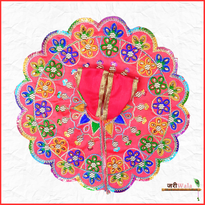 Blended Thread Kundan Work Red Laddu Poshak