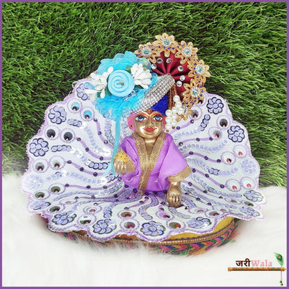 Blended Thread Sitara Work Purple Poshak