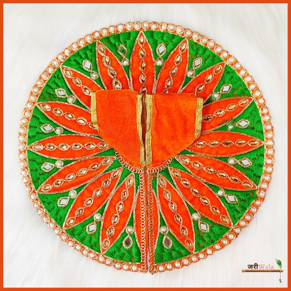 Shaneel Thread Moti Work Orange Poshak
