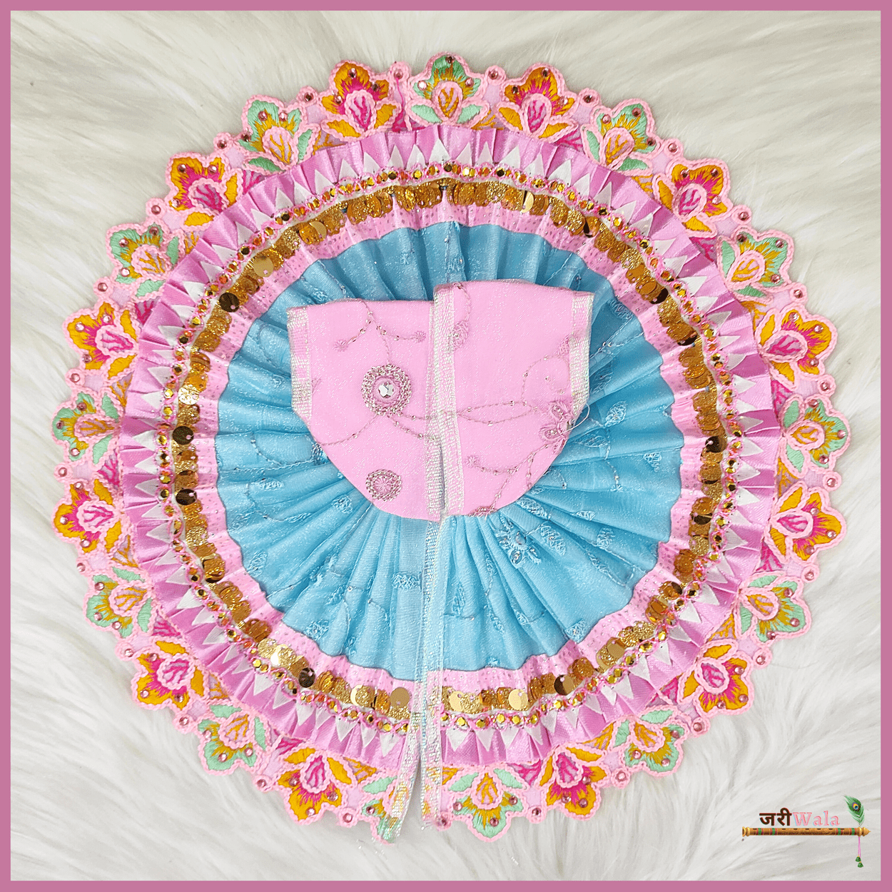 Blended Cotton Baby Pink Poshak - ZARIIWALAA