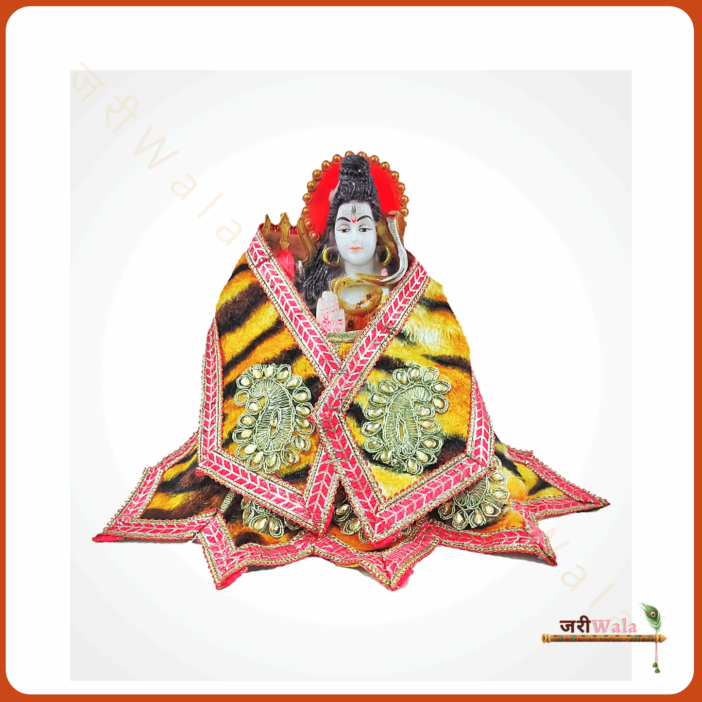 Shanil Lace Work Baghambar Shiv Ji Poshak - ZARIIWALAA