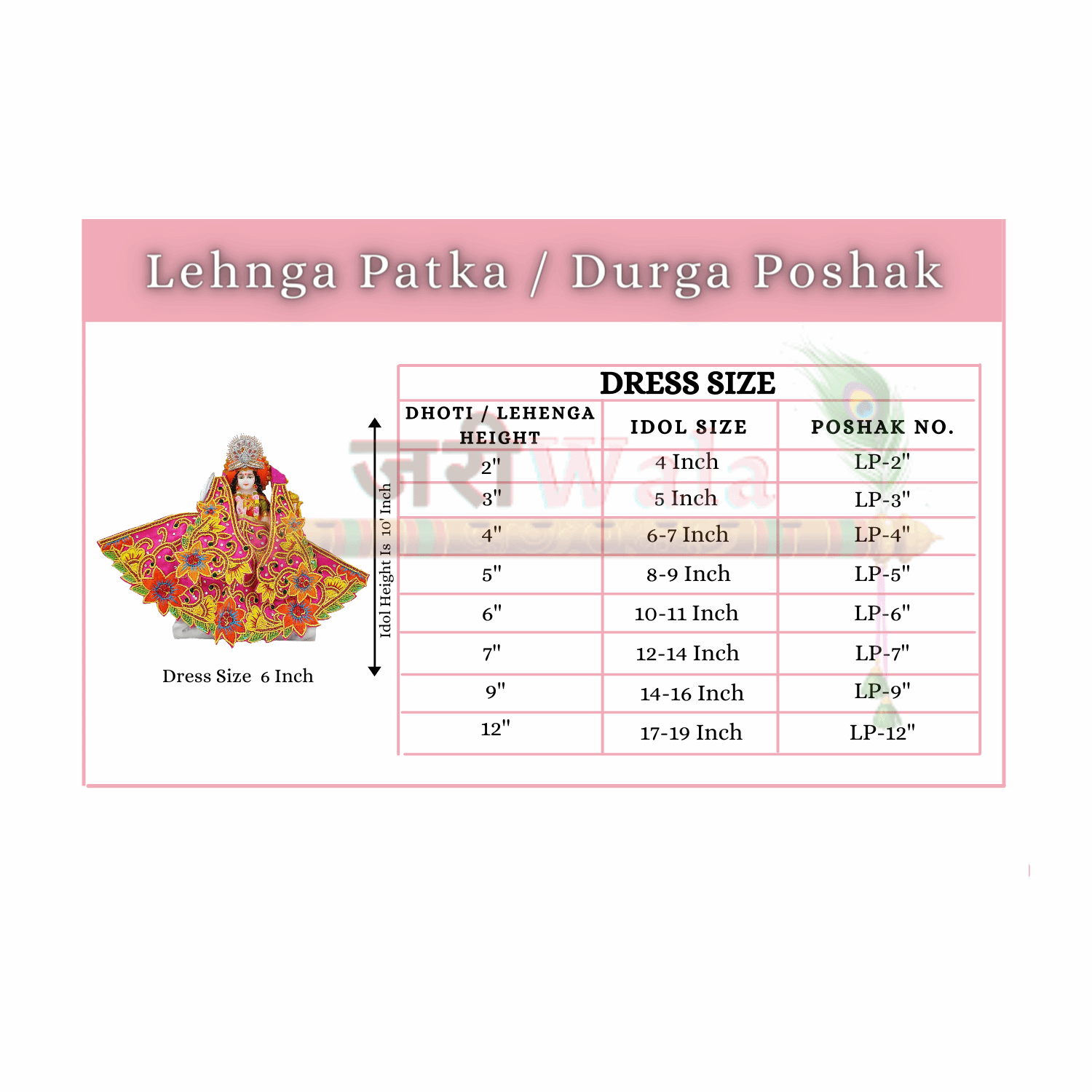 Thread Work Red Lehnga Patka - ZARIIWALAA